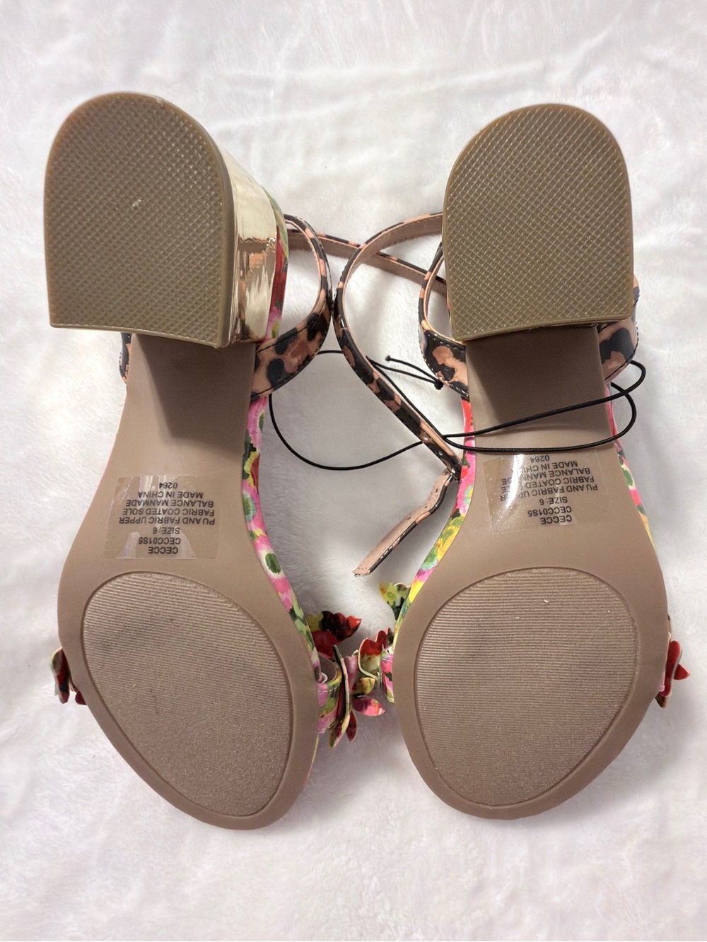 Betsey Johnson Floral Ankle-Strap Block Heel Sandals - Multicolor - Picture 7 of 7